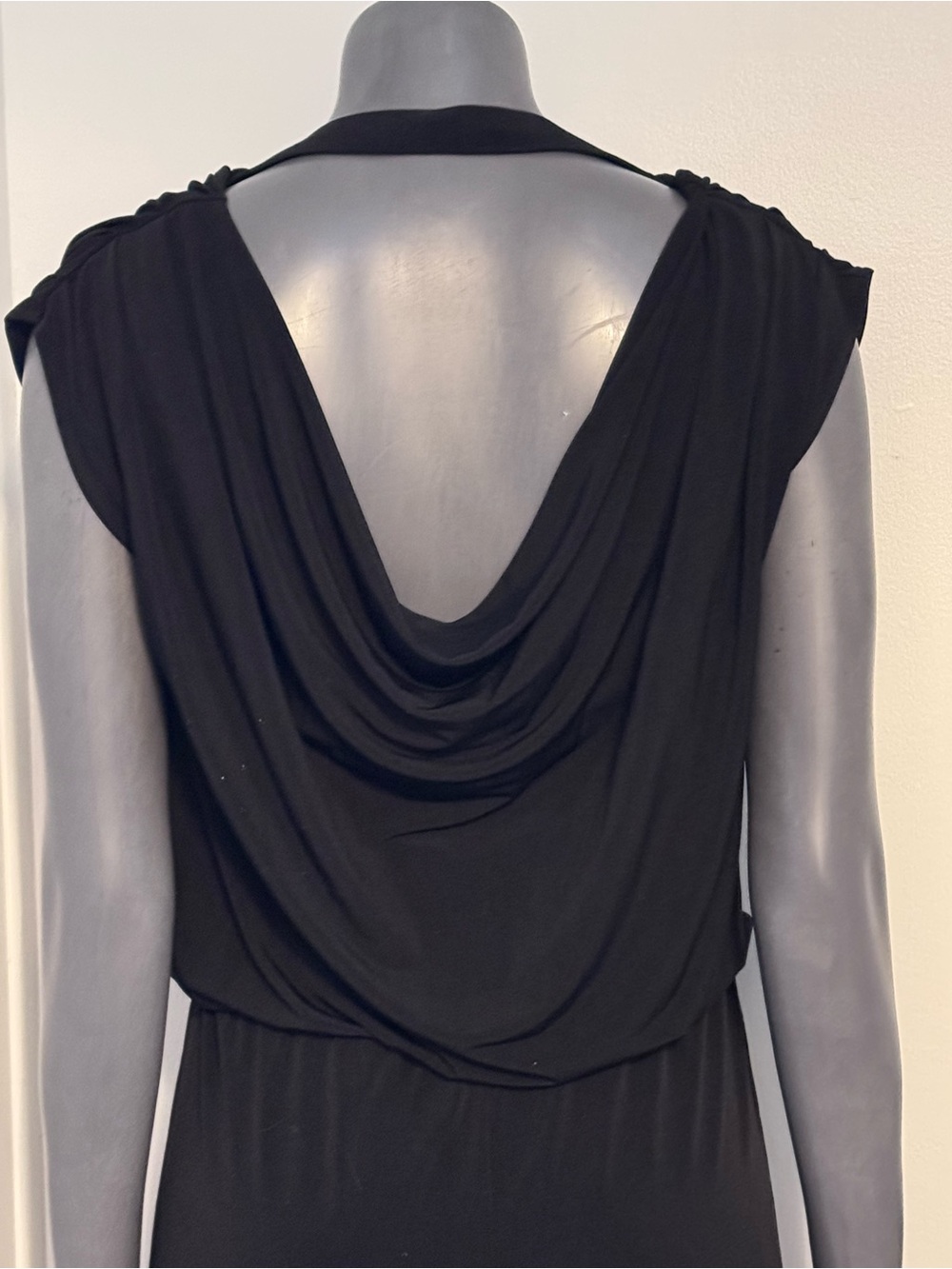 Laundry By Shelli Segal Black Draped Cowl-Neck Jumpsuit - Picture 3 of 5